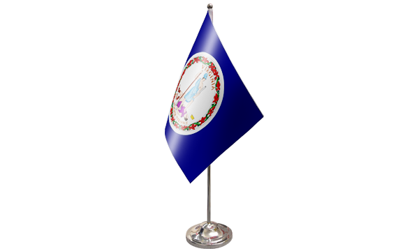 Virginia Satin Table Flag